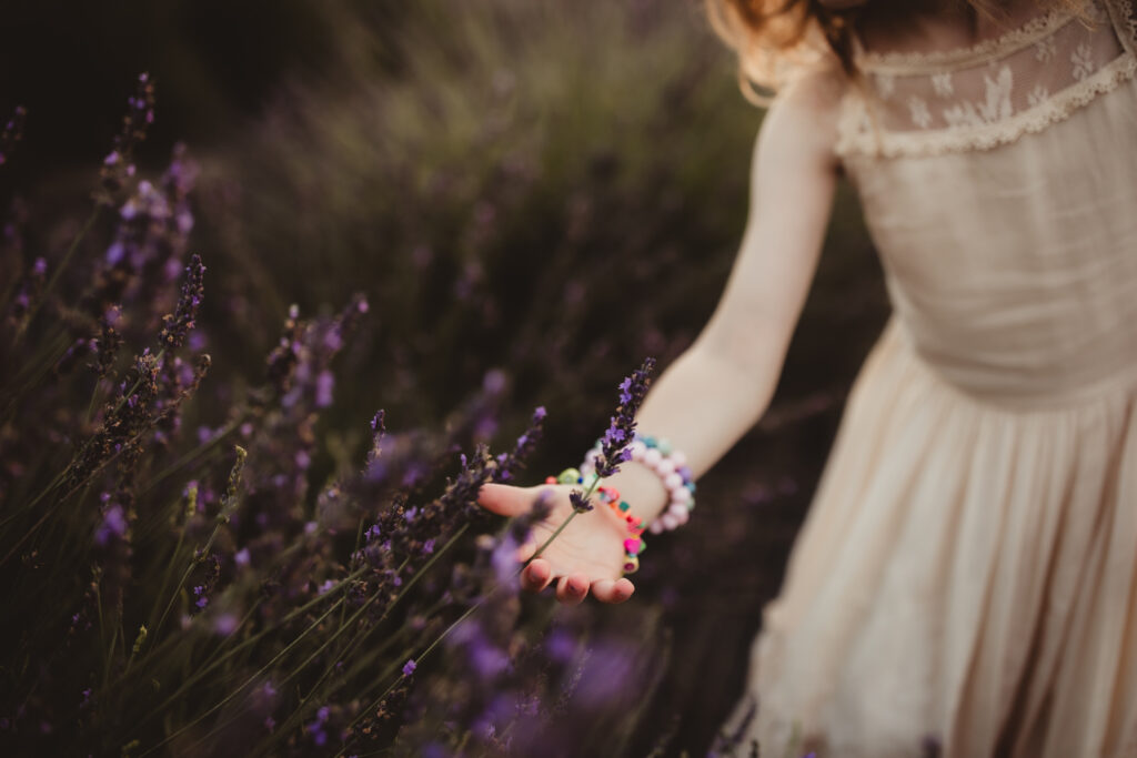 full photo session at lavender farm in iowa