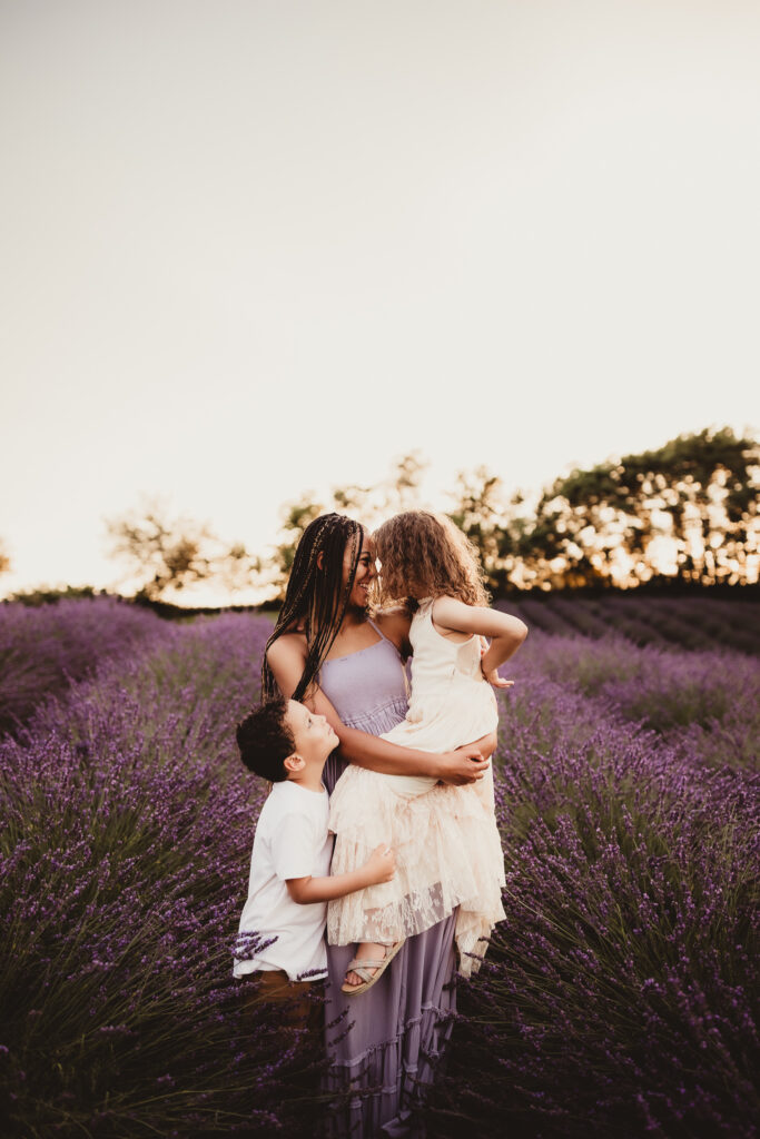 sibling photoshoot in iowa lavender field